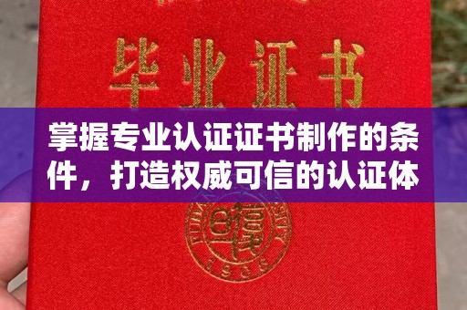 桐柏掌握专业认证证书制作的条件，打造权威可信的认证体系